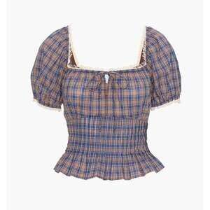 NWT Hill House Home The Paulina Top - Brown Spencer Plaid Size XXS